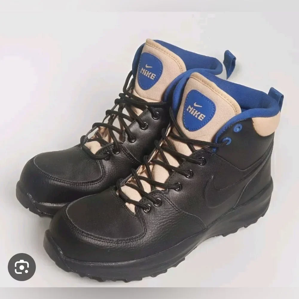 Big Kid's Nike Manoa‎ LTR Black/Black-Sesame-Game Royal (BQ5372 003) Sz-6.5